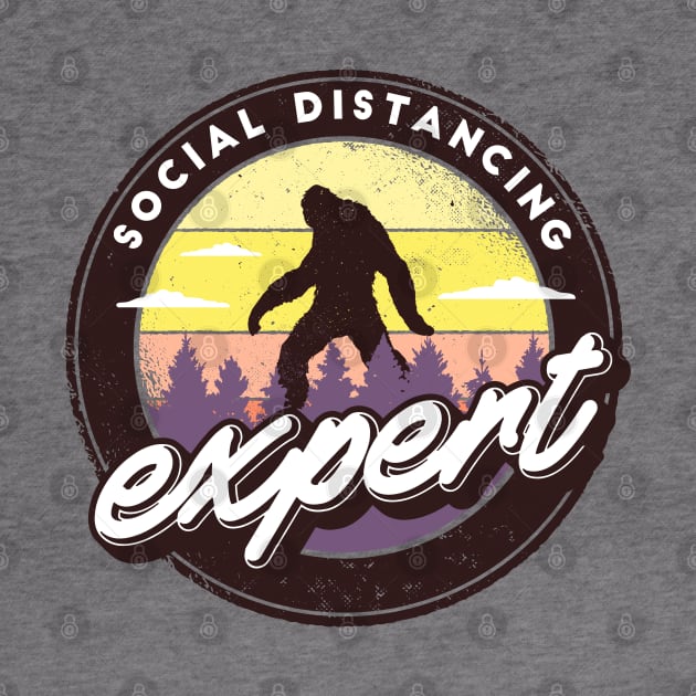 Social Distancing Expert Funny Sasquatch by cecatto1994